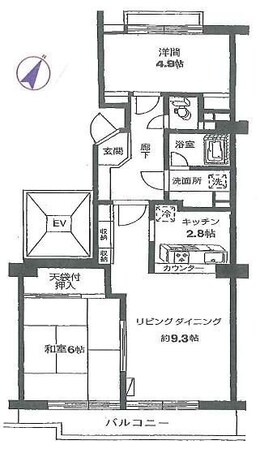 コープ野村バードウッド鶴見２号棟の物件間取画像